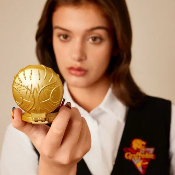 Cepillo Compacto con Espejo Snitch Dorada - Harry Potter