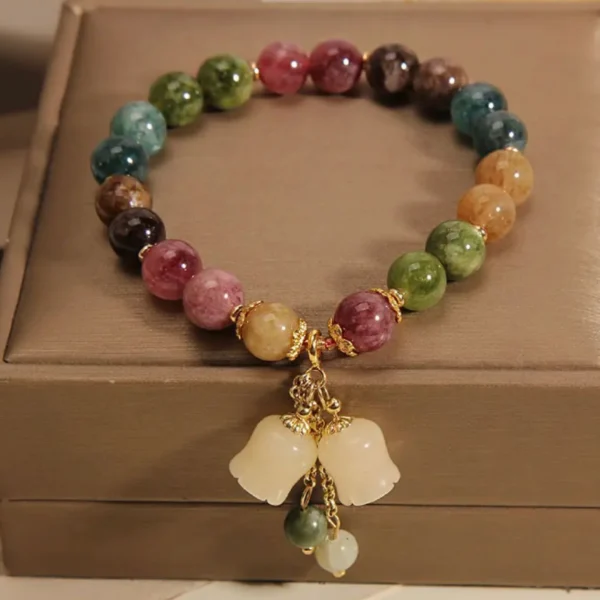 Pulsera Elegante de Piedras Naturales Multicolor