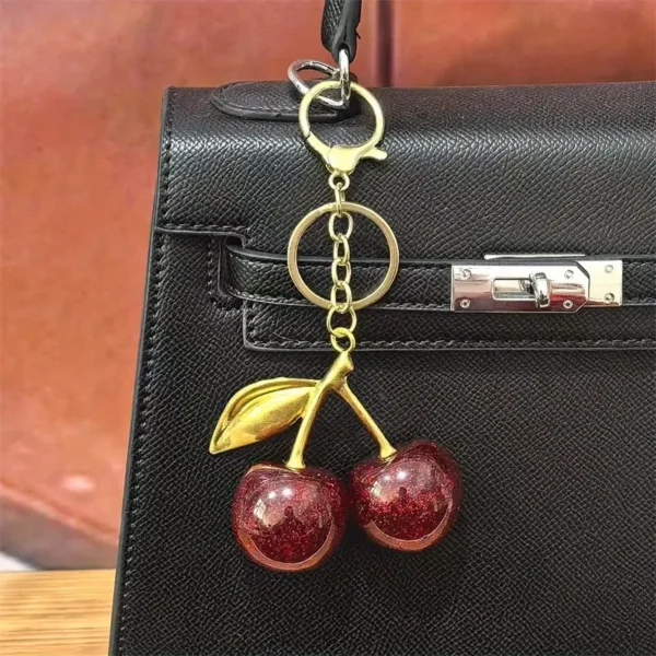 Charm para Bolso en Forma de Cerezas
