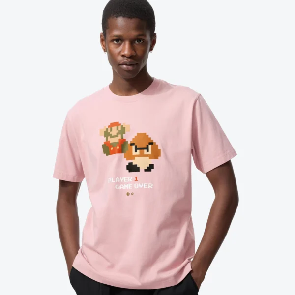 UT Archive Super Mario Graphic T-Shirt Pink | Camiseta Nintendo 2 Polo Unisex UT Archive Super Mario - Game Over
