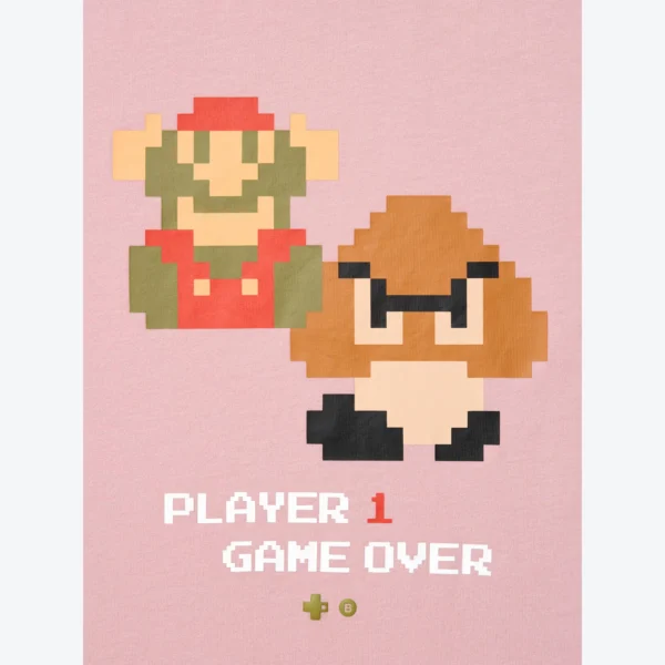 UT Archive Super Mario Graphic T-Shirt Pink | Camiseta Nintendo 3 Polo Unisex UT Archive Super Mario - Game Over