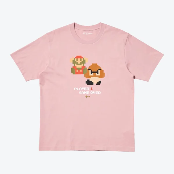 UT Archive Super Mario Graphic T-Shirt Pink | Camiseta Nintendo 5 Polo Unisex UT Archive Super Mario - Game Over