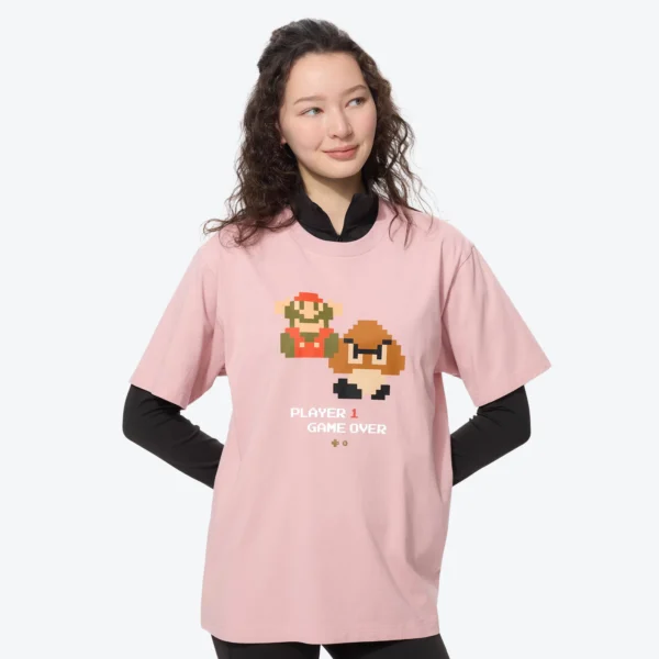 UT Archive Super Mario Graphic T-Shirt Pink | Camiseta Nintendo Polo Unisex UT Archive Super Mario - Game Over